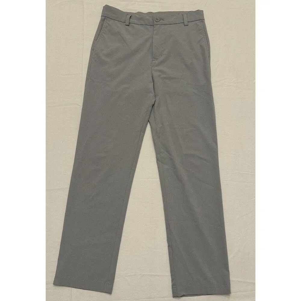 Vineyard Vines Pants Boys 16 Gray Chino Performance Straight Golf Uniform
